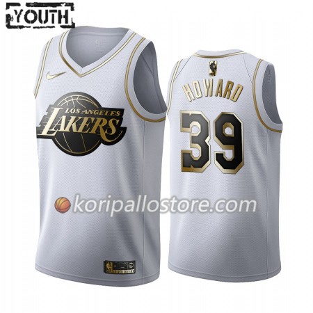 Los Angeles Lakers Dwight Howard 39 Nike 2019-2020 Valkoinen Golden Edition Lasten Pelipaidat Swingman
